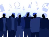 An illustration of people standing side-by-side.