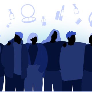 An illustration of people standing side-by-side.