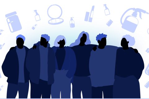 An illustration of people standing side-by-side.