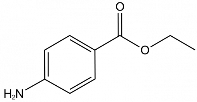 The chemical formula for benzocaine