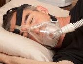 Patient using BiPAP machine