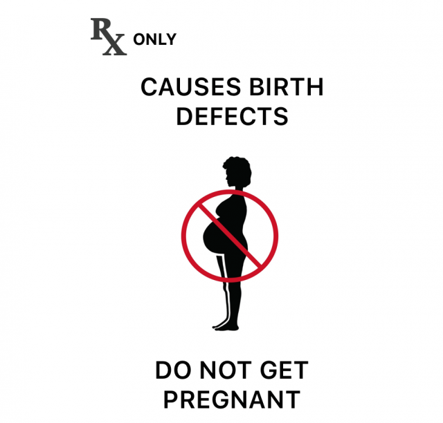 Diagram showing that women shouldn’t get pregnant