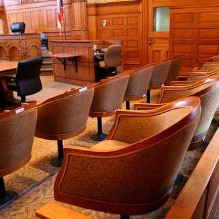 Courtroom jury stand