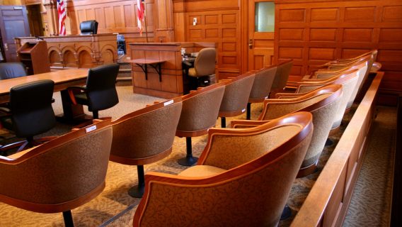 Courtroom jury stand