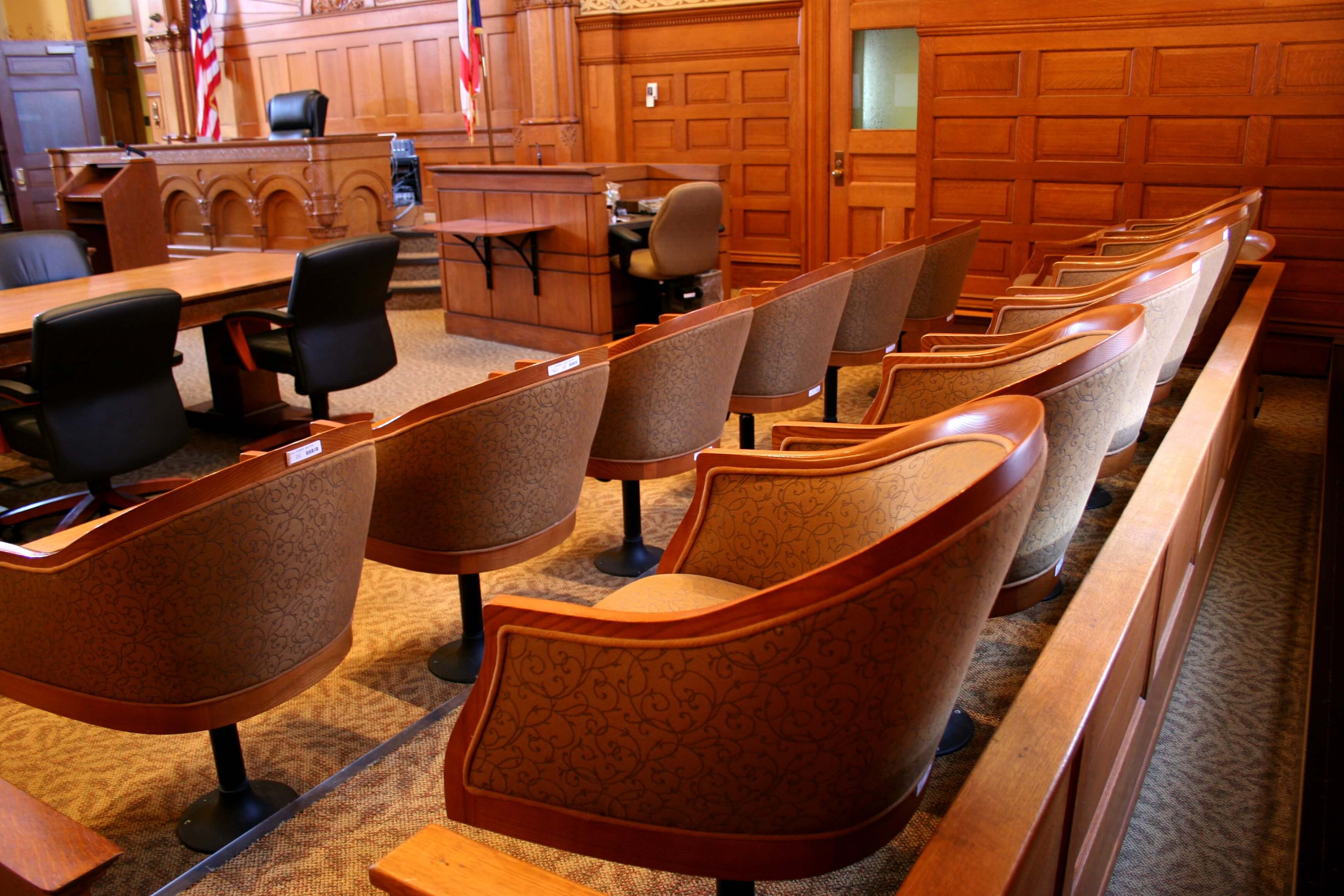 Courtroom jury stand
