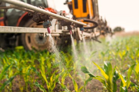 Crop Sprayer spraying pesticides