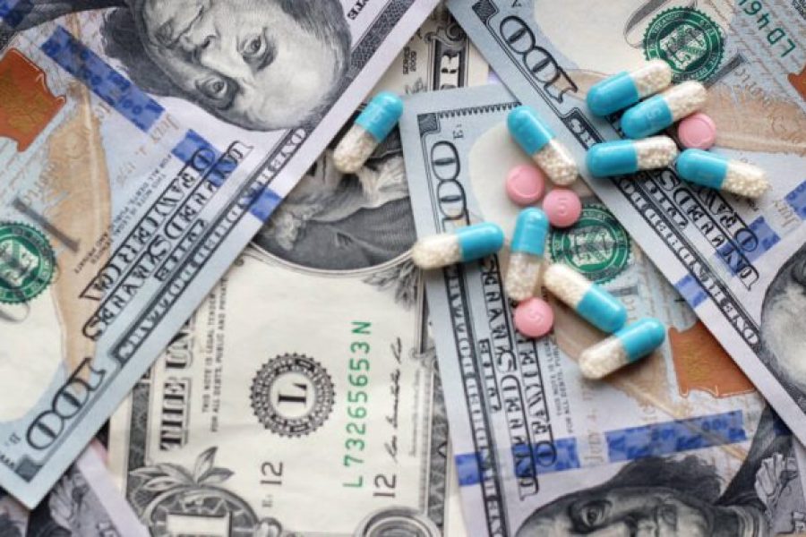 prescription pills on money