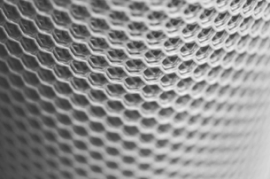 Microscopic image of polypropylene mesh.