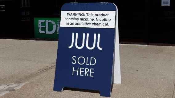 Juul sidewalk sign