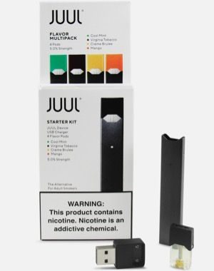 Juul e-cigarette with pods