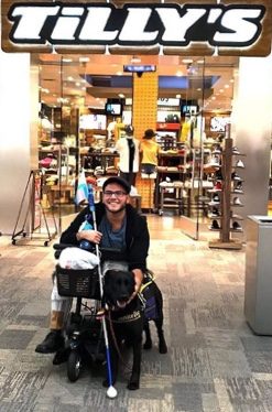 Mateo Rodriguez and his service dog Tilly