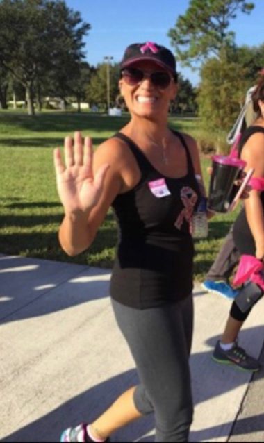 Michele Lynn at a breast cancer awareness walk