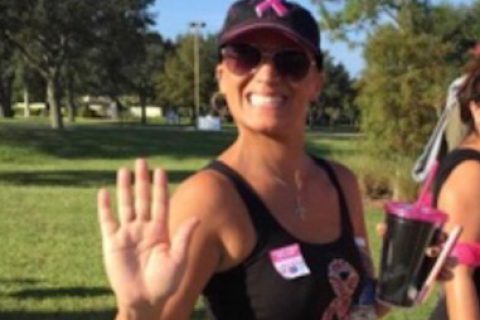 Michele Lynn at a breast cancer awareness walk