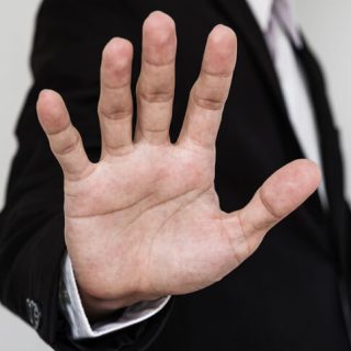 Person showing their palm