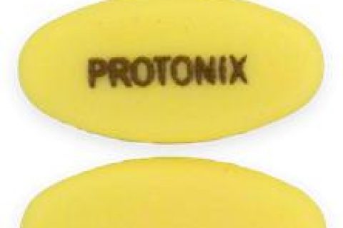 Yellow Protonix pill