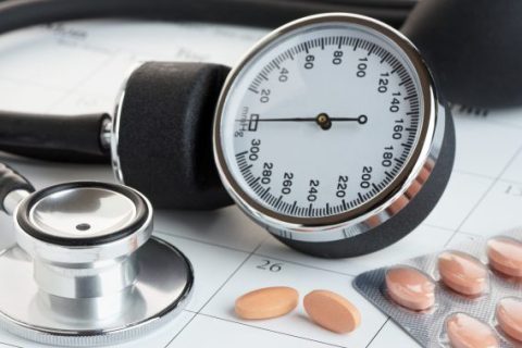 Blood pressure meter and pills