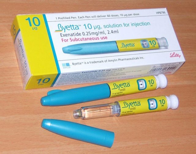 Byetta box and pens