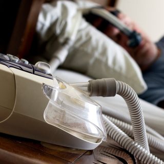 Cpap machine by bedside