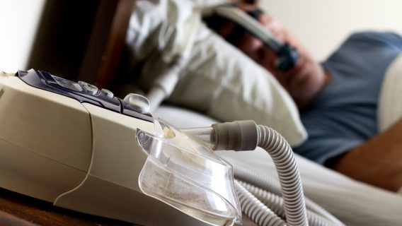 Cpap machine by bedside
