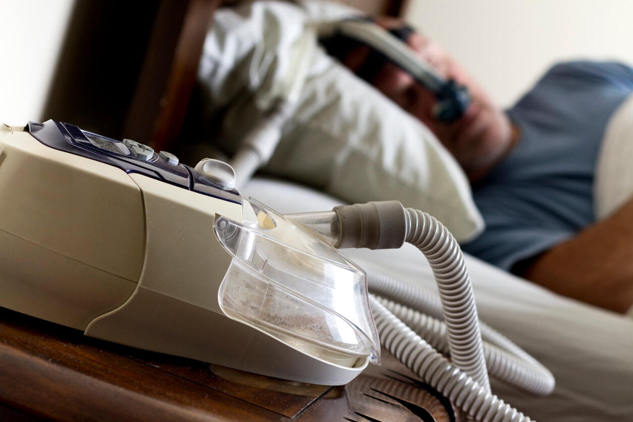 Cpap machine by bedside