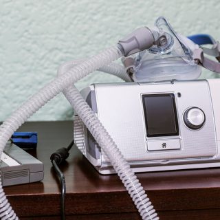 Cpap device on desk
