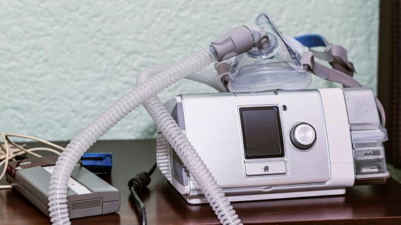 Cpap device on desk
