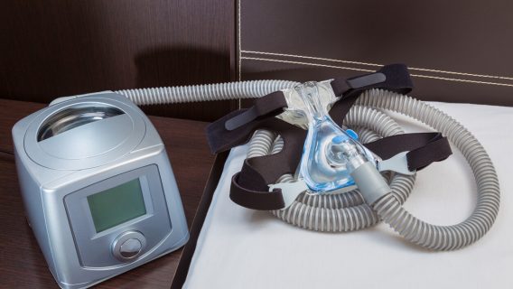 Cpap machine on bedside