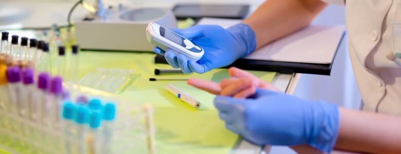Doctor administering a prick test