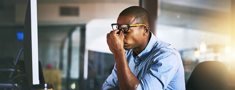 man with headache
