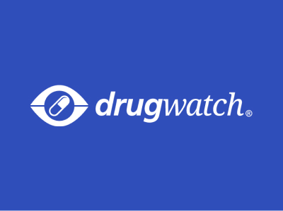Drugwatch Logo on Blue Background