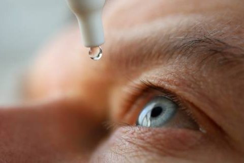 Eye drops going into eye