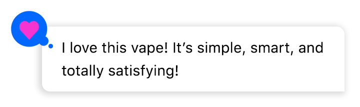 Chat bubble about vaping