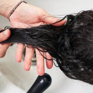Hair treatment in salon