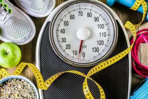 Workout equipment and a scale