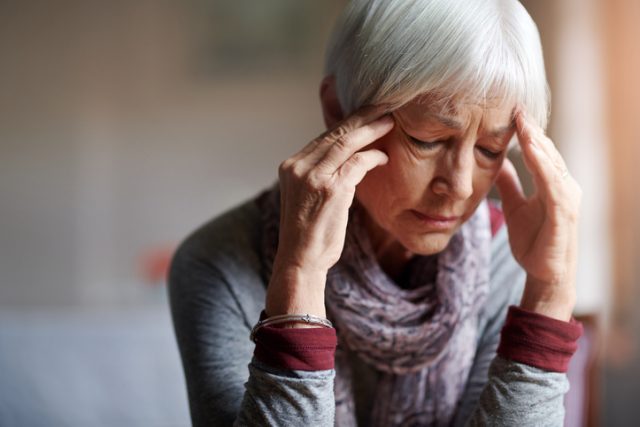 Woman with a headache