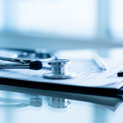 Stethoscope and medical form