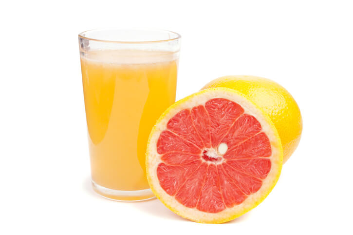 Grapefruit and a cup of juice