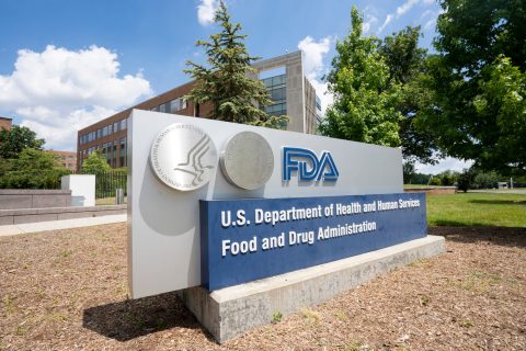 FDA logo outside of a building.