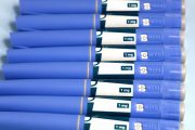 A row of injection pens for weight loss.
