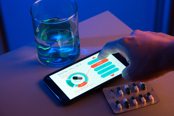 iPhone depicting digital pill results