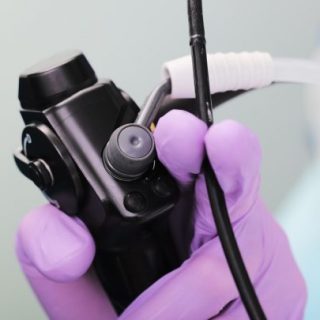 Endoscope in doctor's hand