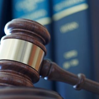 Gavel and law books