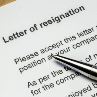letter of resignation