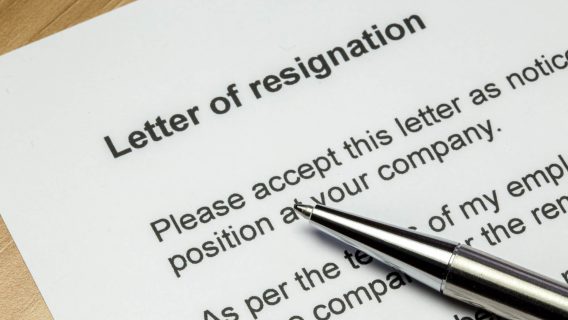 letter of resignation