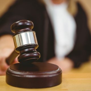 Judge banging gavel