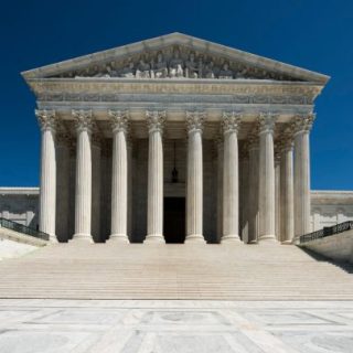 Front view of the U.S. Supreme Court
