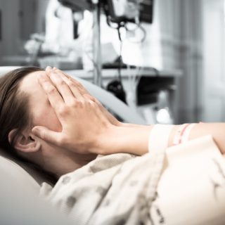 woman patient in hospital