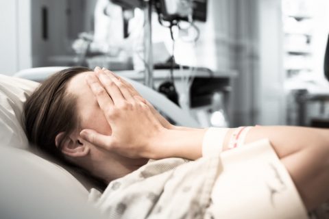 woman patient in hospital