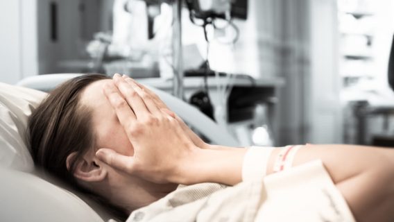 woman patient in hospital