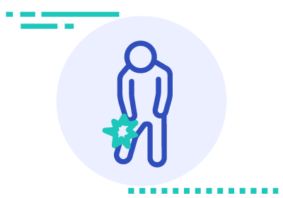 individual with knee pain icon